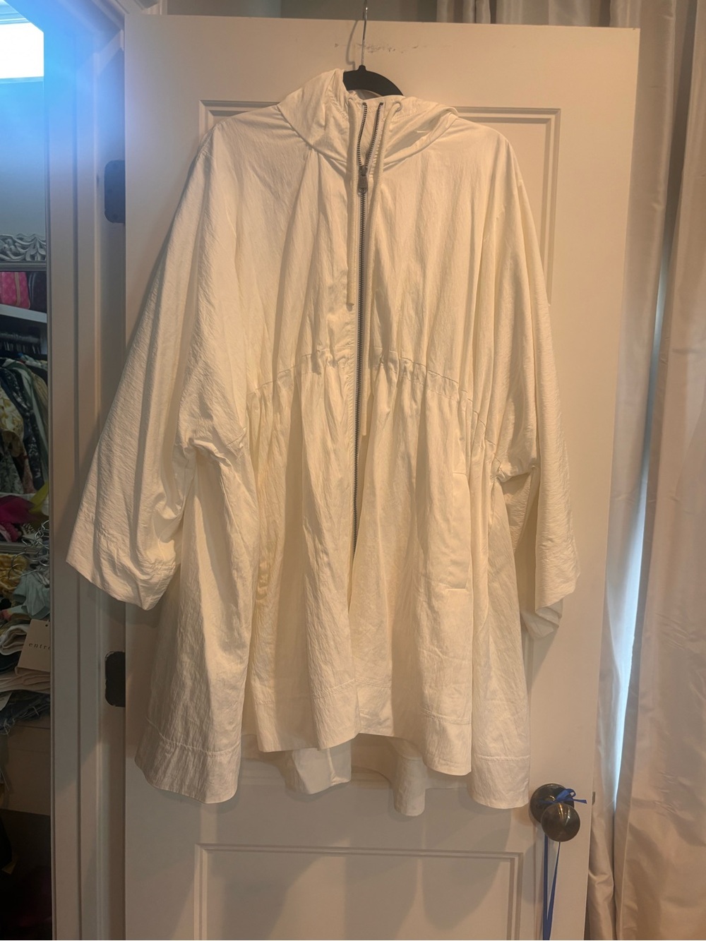 Free People Movement Oversized White Hooded Anorak Jacket